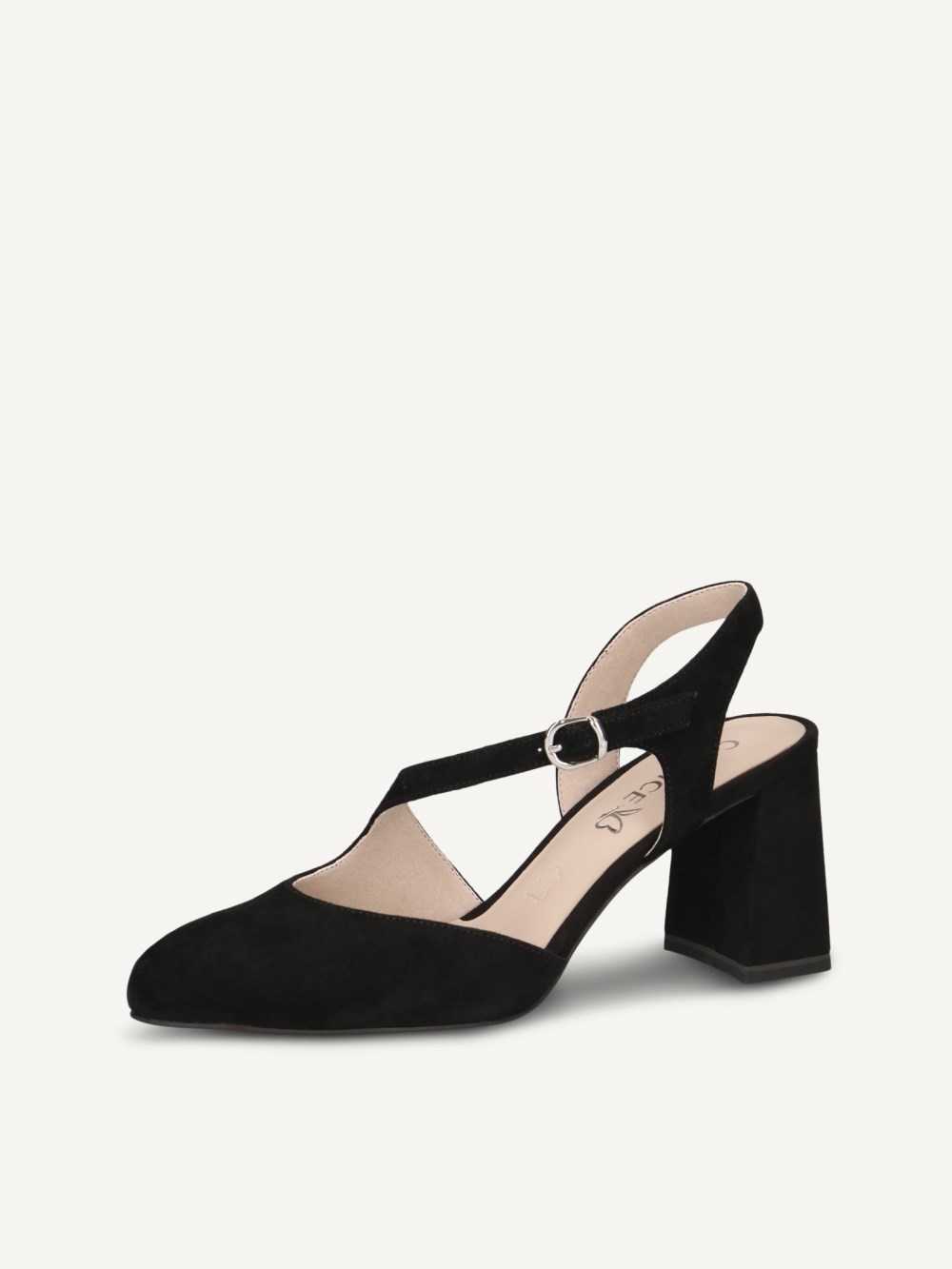 Caprice Slingpumps - Schwarzes Wildleder