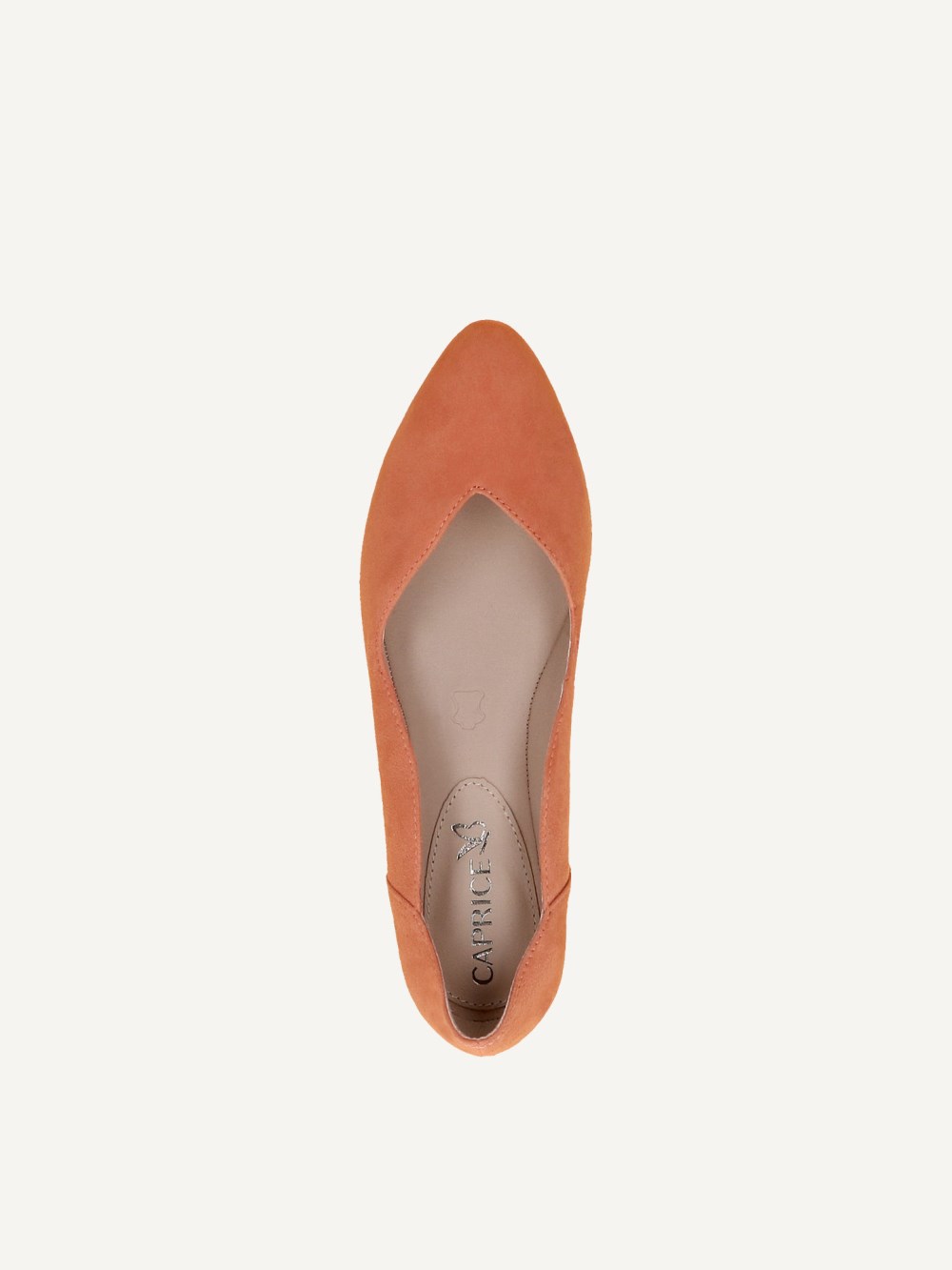 Caprice Pumps - Orangefarbenes Wildleder