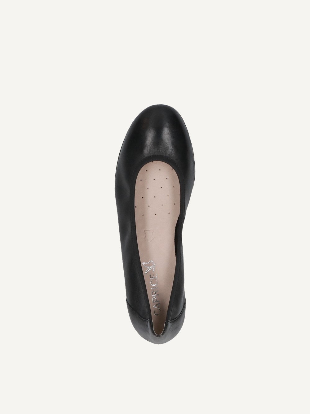 Caprice Ballerina - Schwarzes Nappaleder
