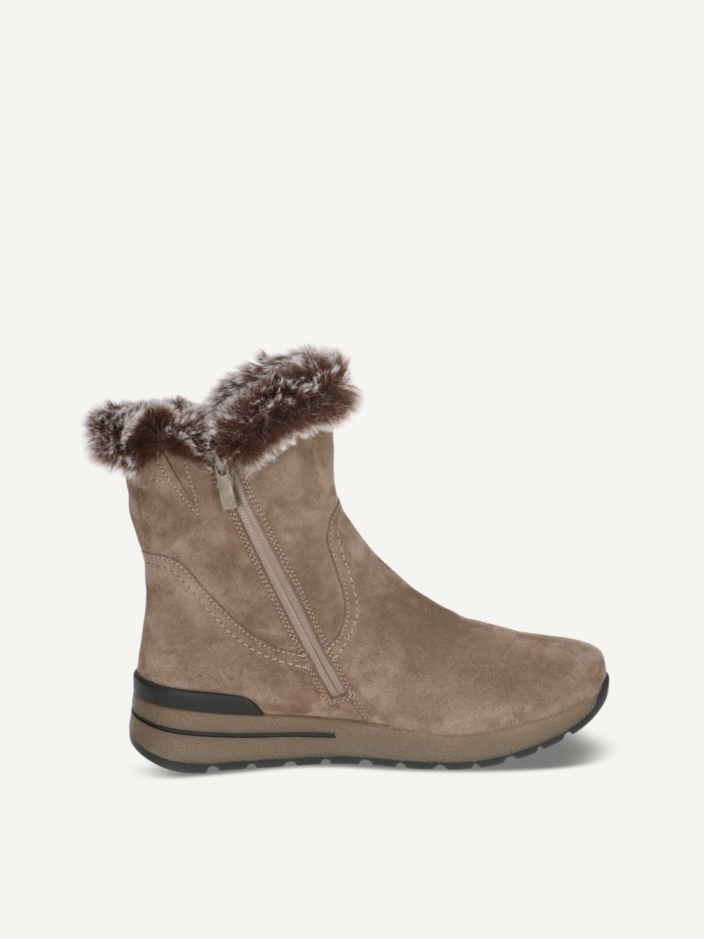 Caprice Stiefelette - Taupe-Wildleder
