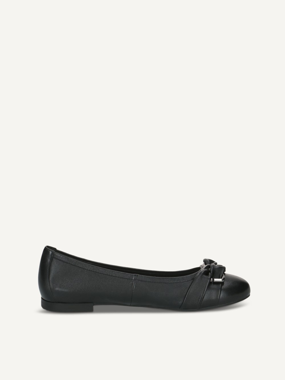 Caprice Ballerina - Schwarzes Softnappaleder