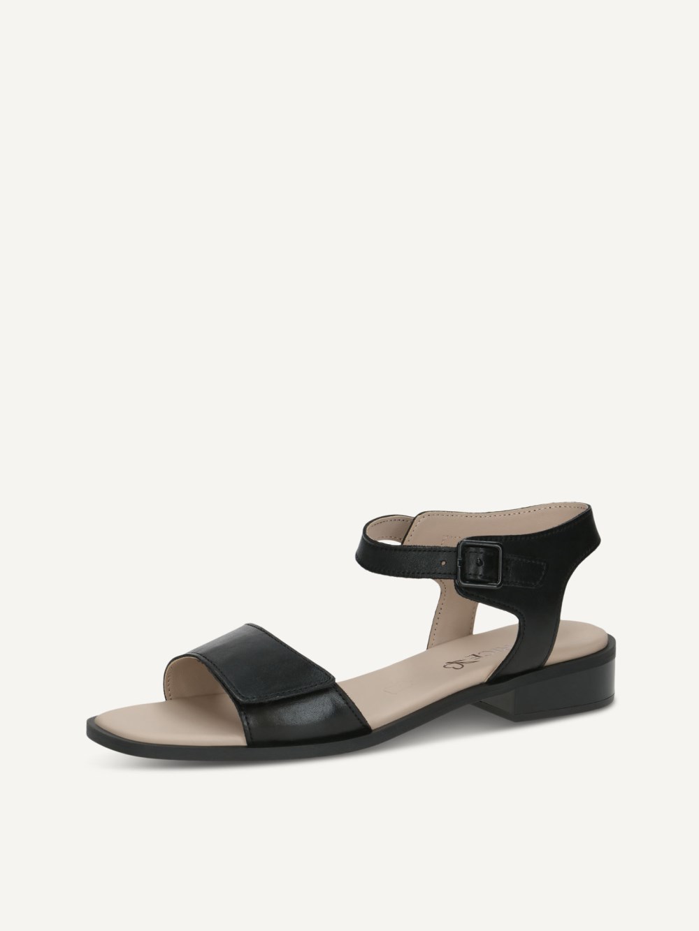 Caprice Sandalette - Schwarzes Nappaleder