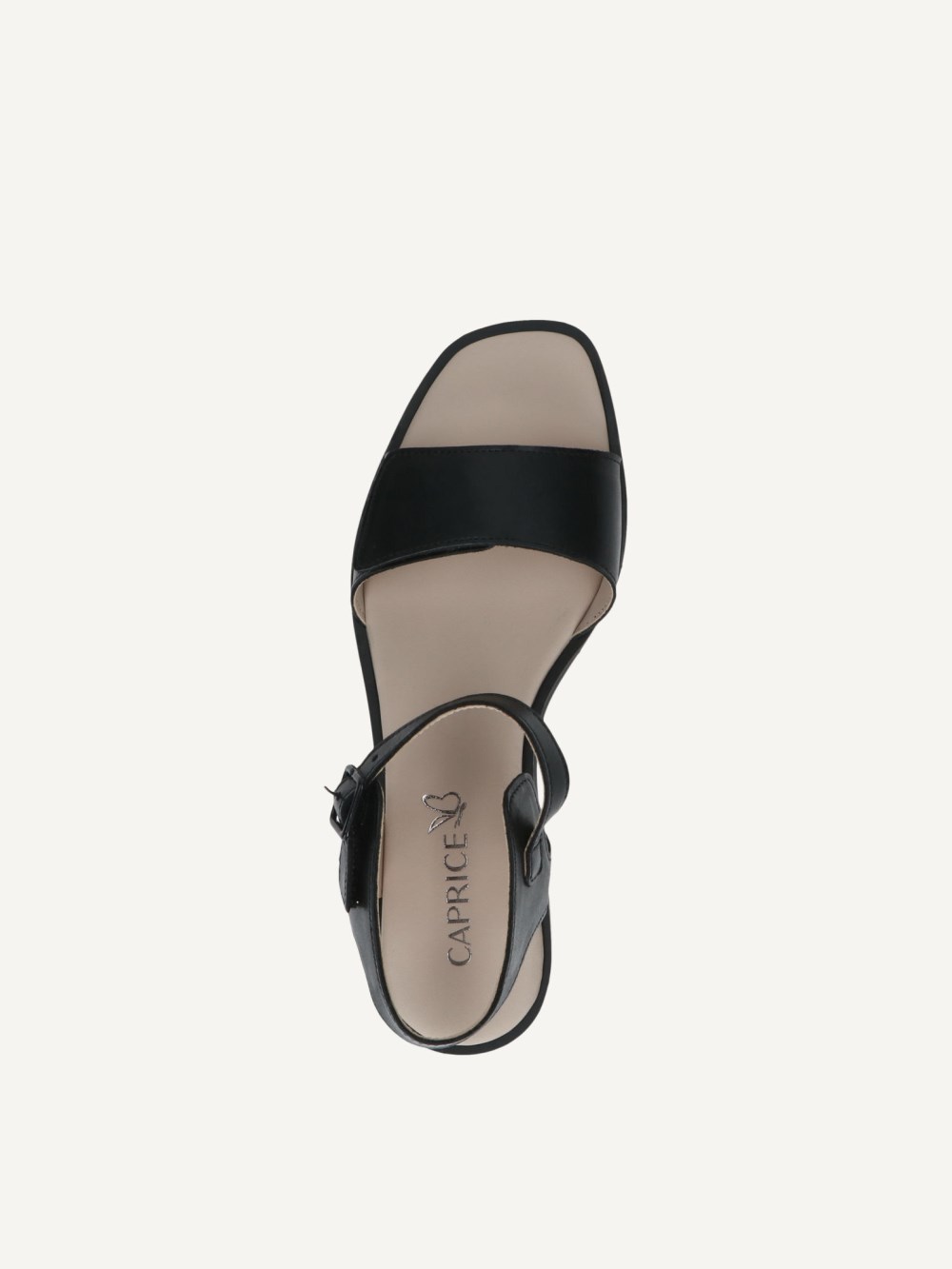 Caprice Sandalette - Schwarzes Nappaleder