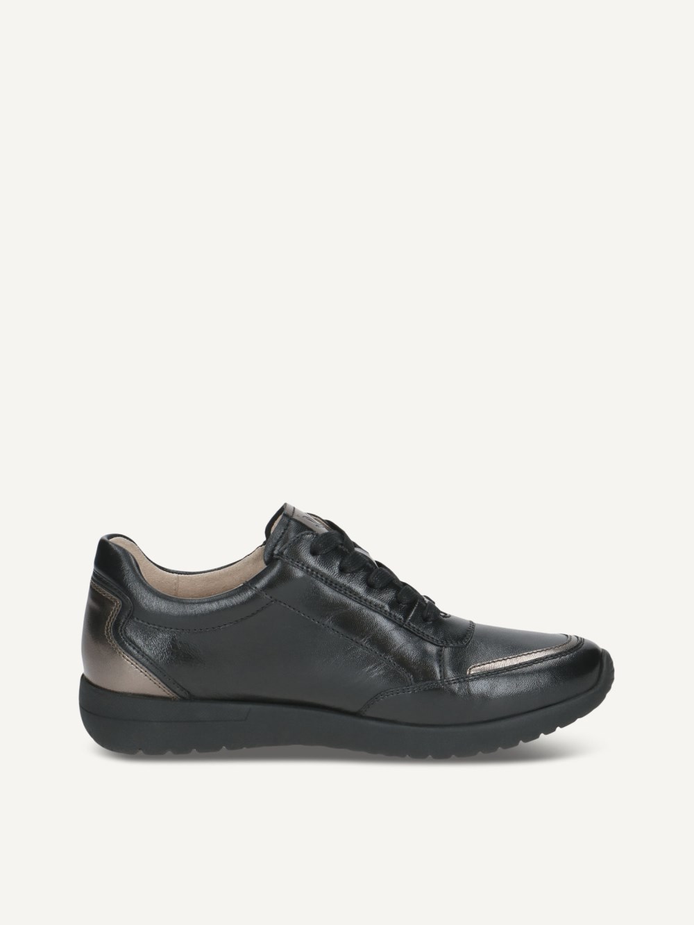 Caprice Sneaker - Schwarzer Kammleder