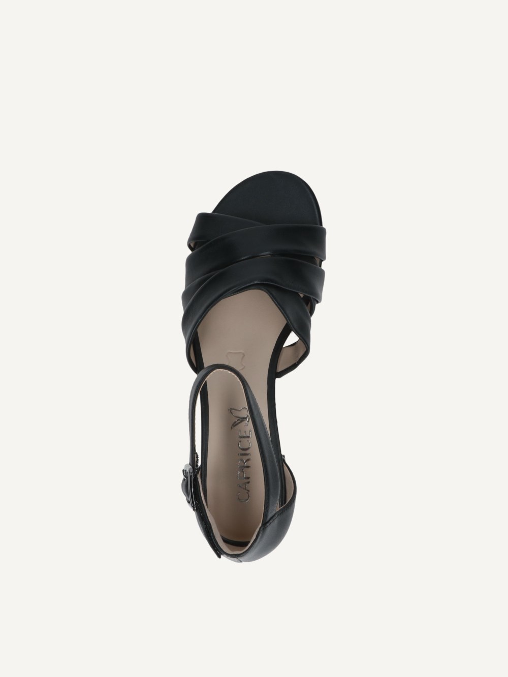 Caprice Sandalette - Schwarzes Nappaleder