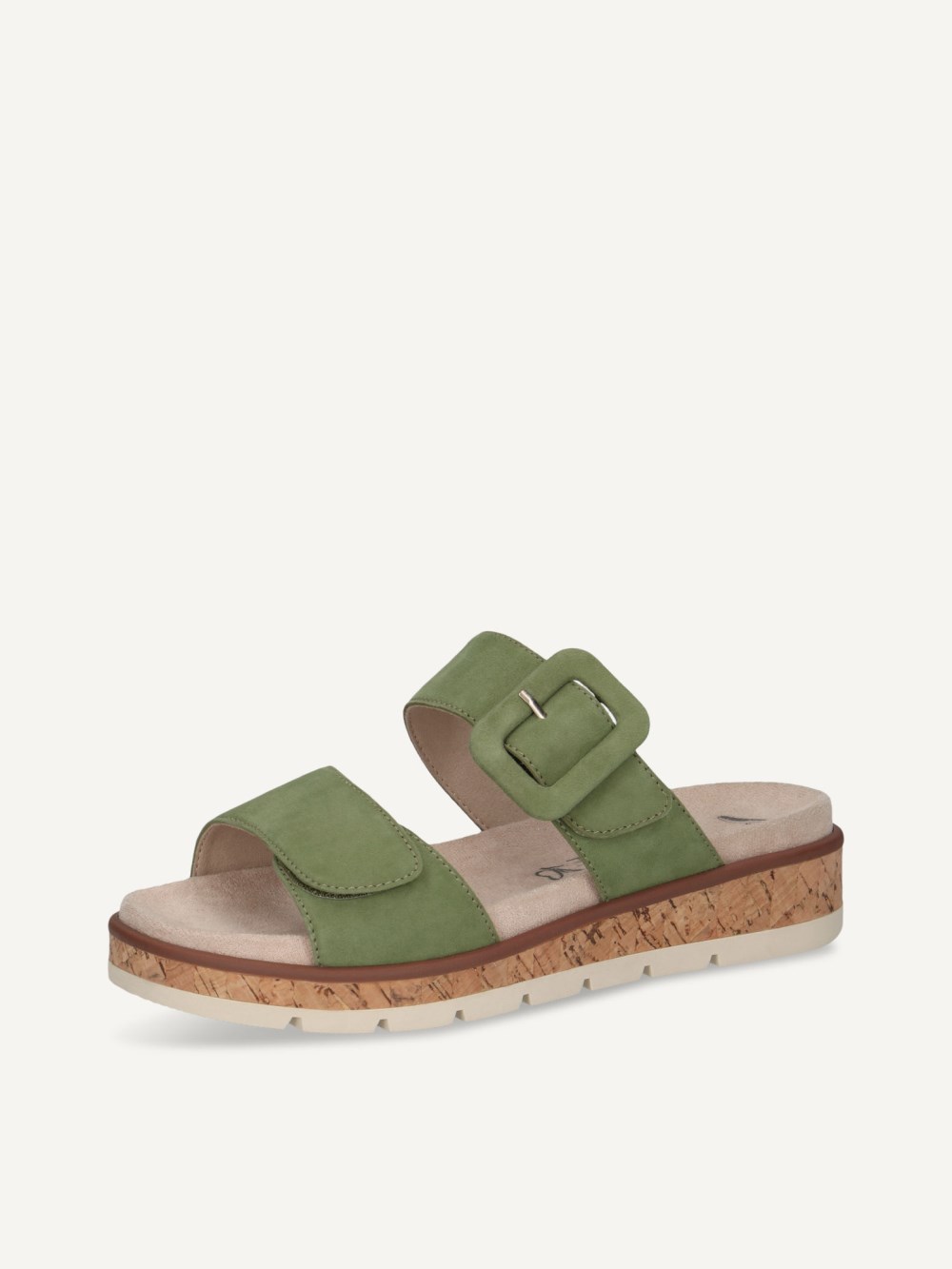 Caprice Slipper - Grünes Wildleder