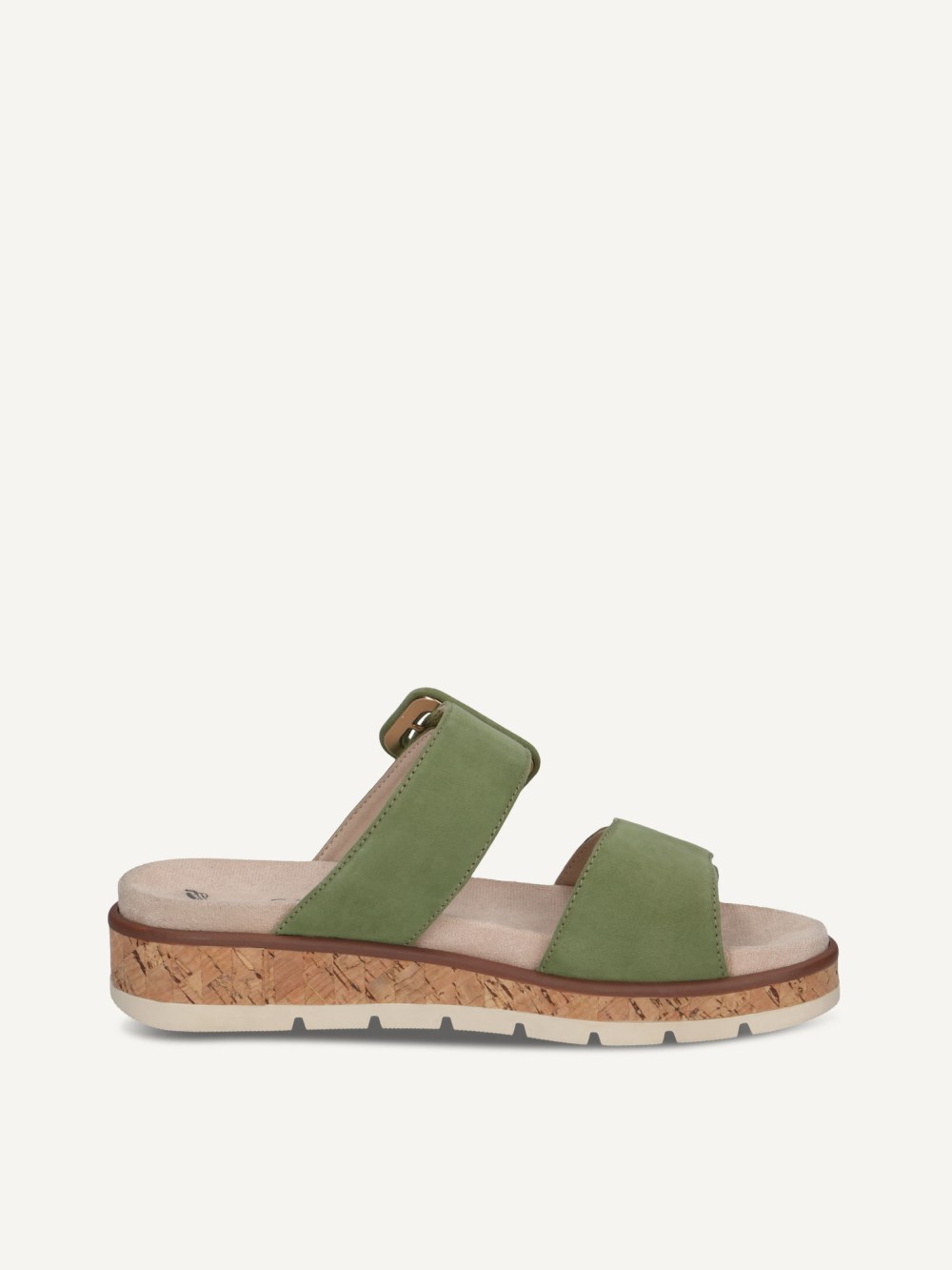 Caprice Slipper - Grünes Wildleder