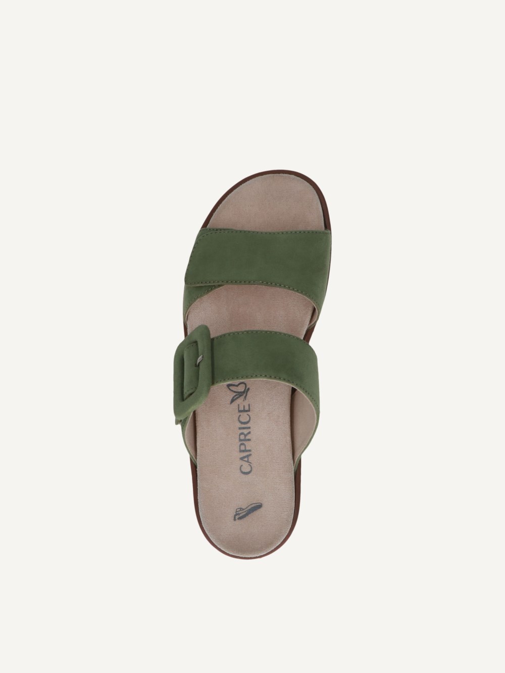 Caprice Slipper - Grünes Wildleder