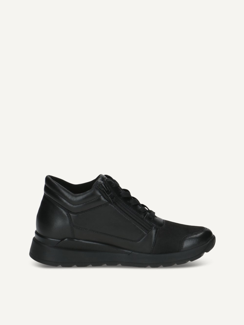 Caprice Sneaker - Schwarzer Kammleder