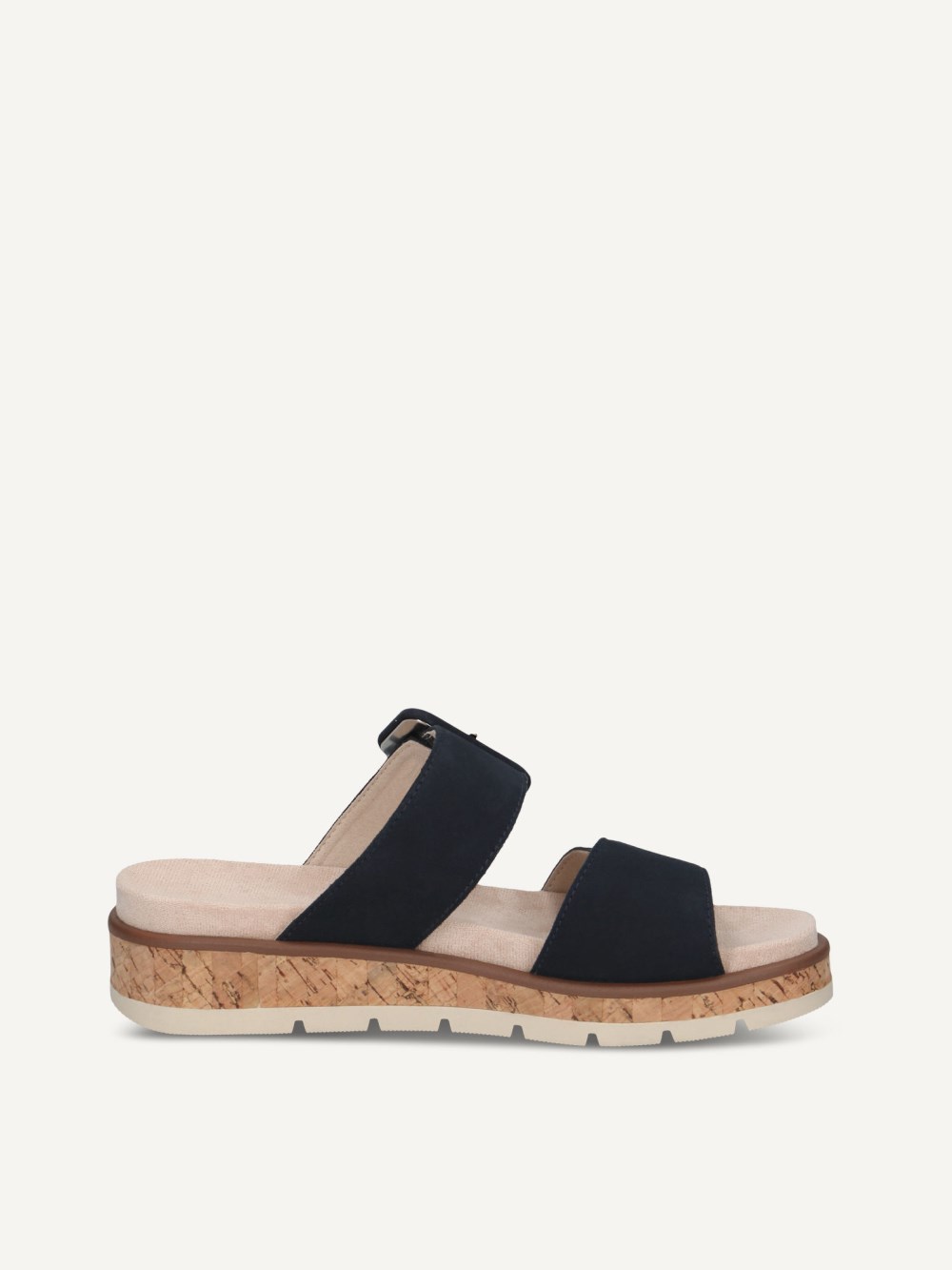 Caprice Slipper - Ozeanfarbenes Wildleder