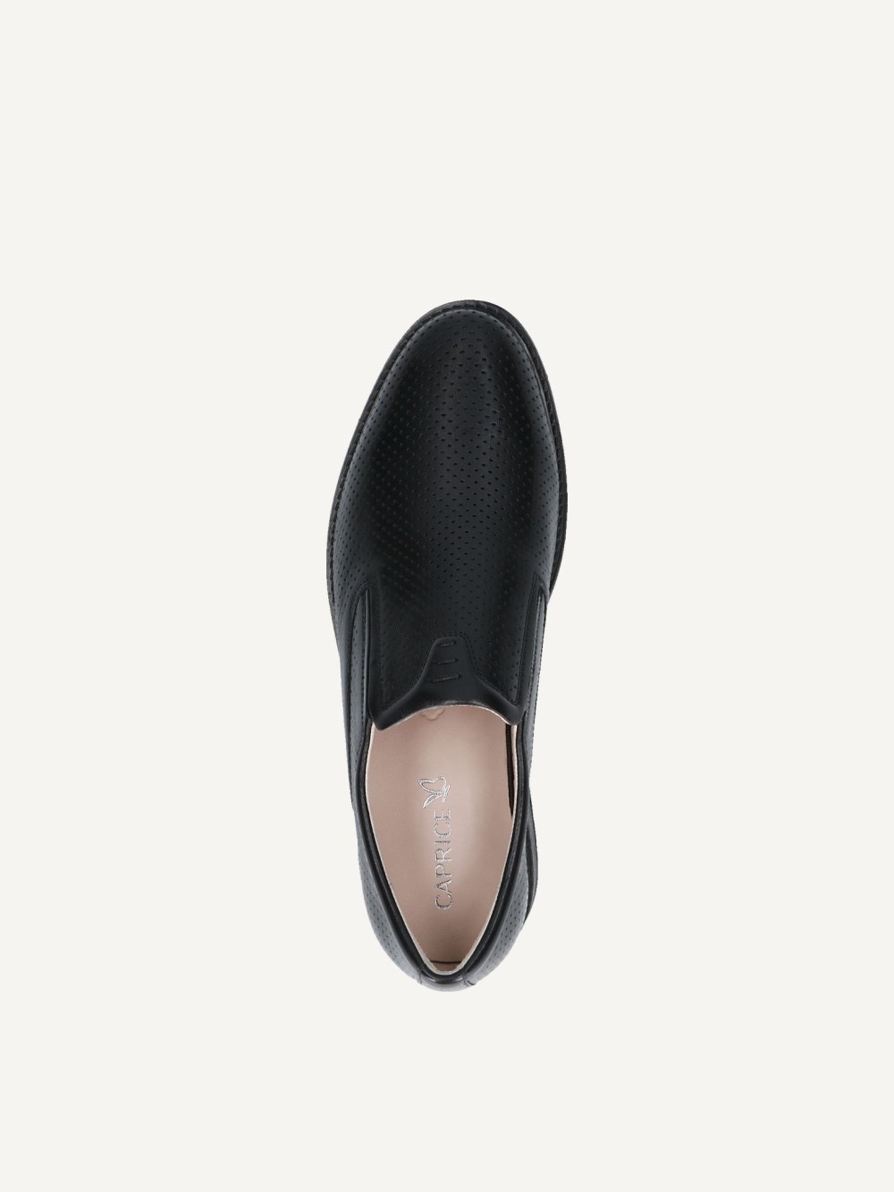 Caprice Slipper - Schwarzes Nappaleder