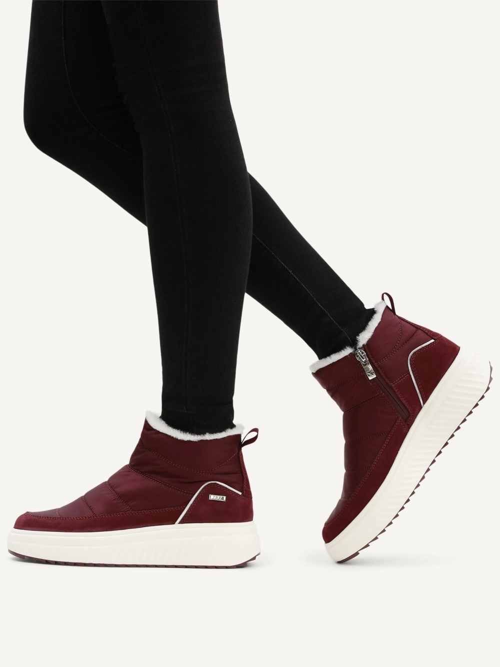 Caprice Stiefelette - Bordeauxfarbener Kamm