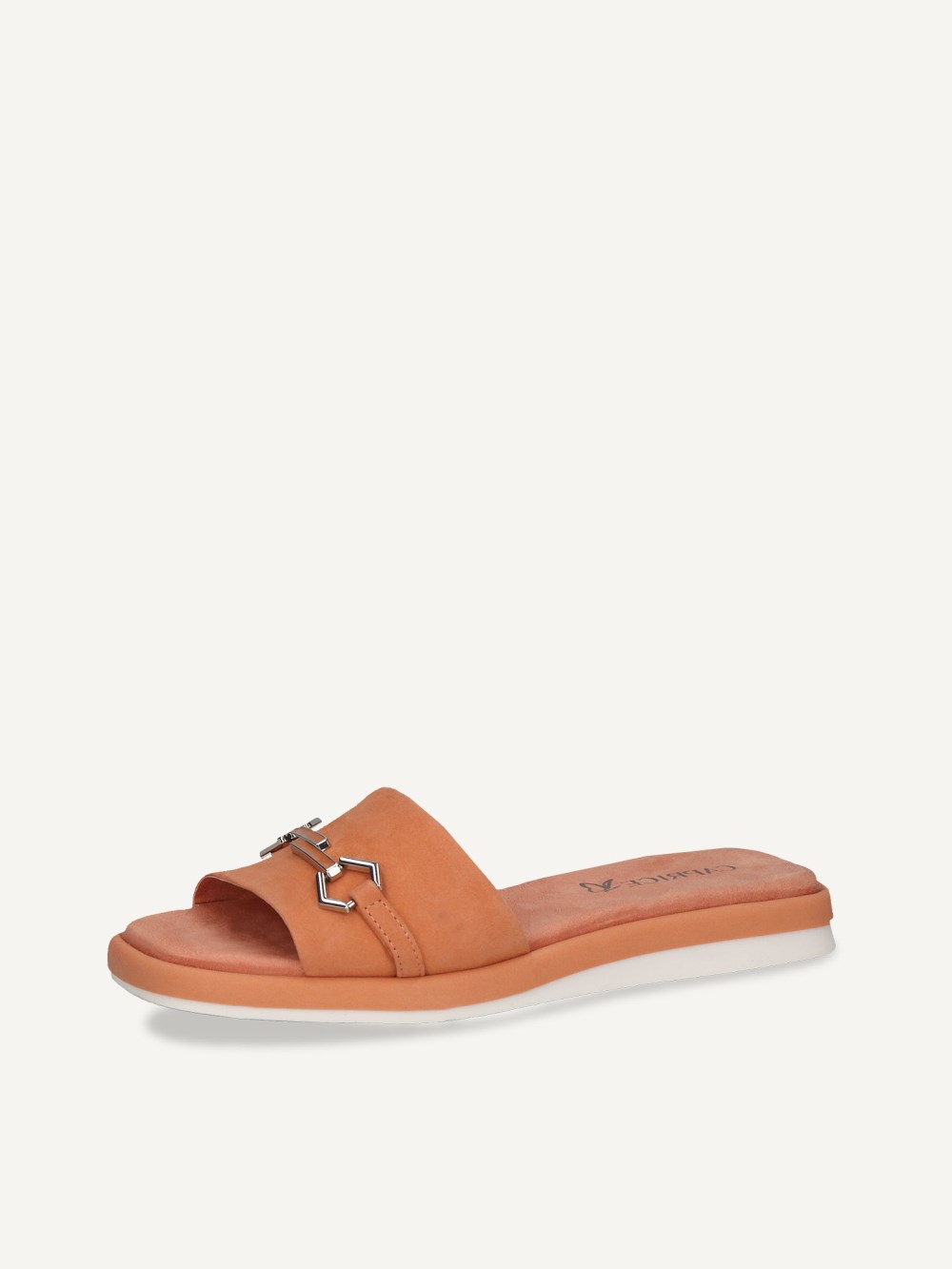 Caprice Pantolette - Orangefarbenes Wildleder