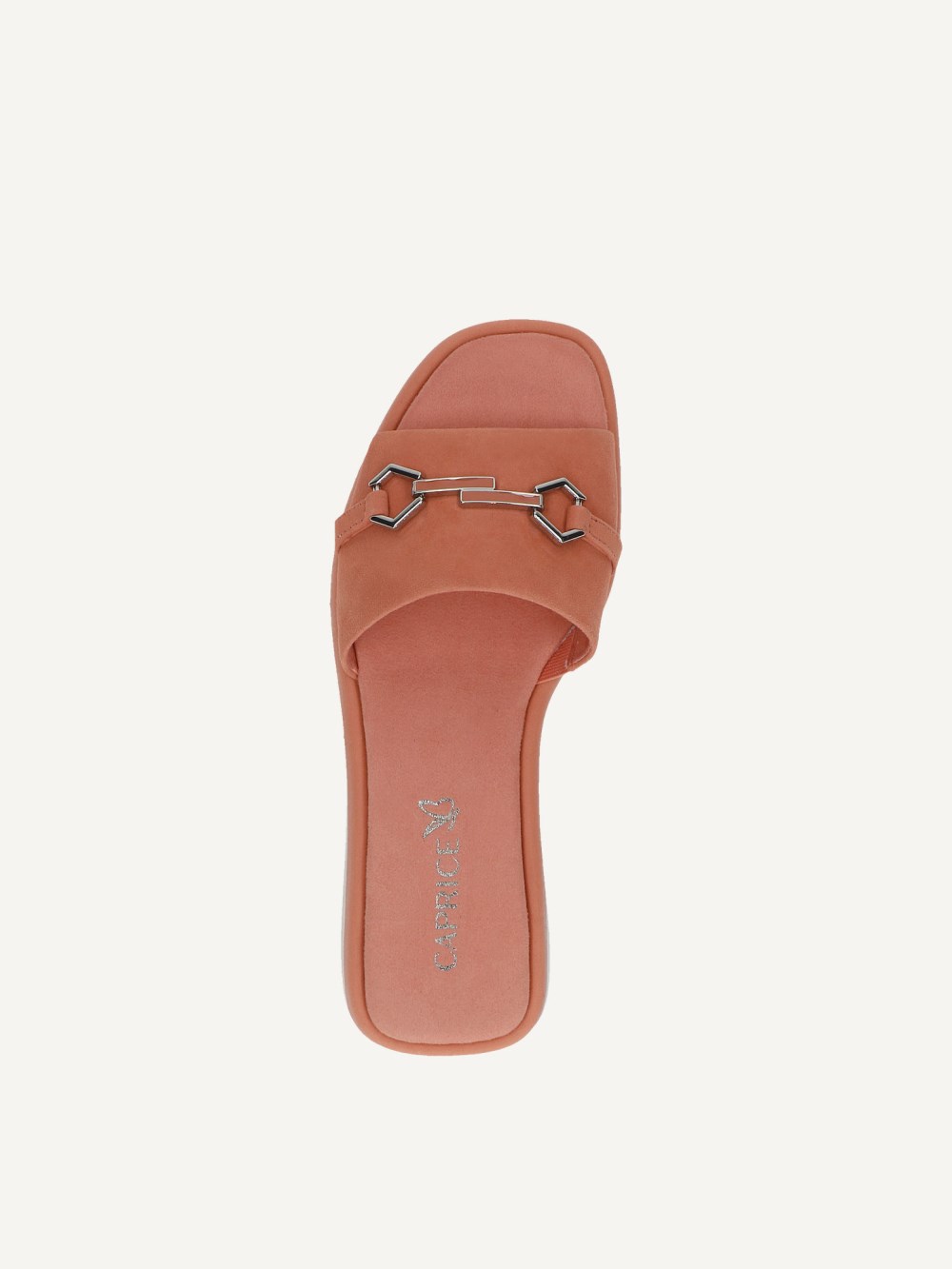 Caprice Pantolette - Orangefarbenes Wildleder