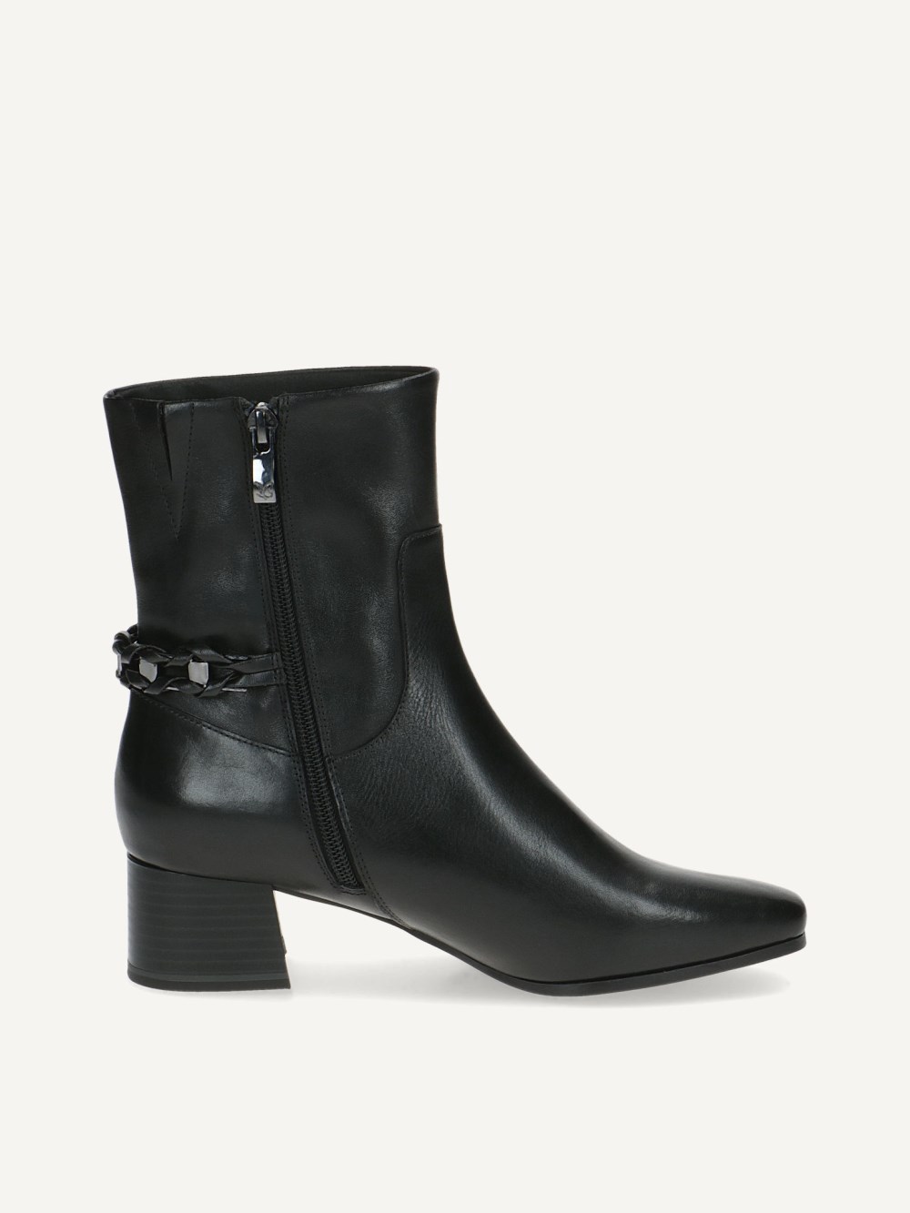 Caprice Stiefelette - Schwarzes Nappaleder