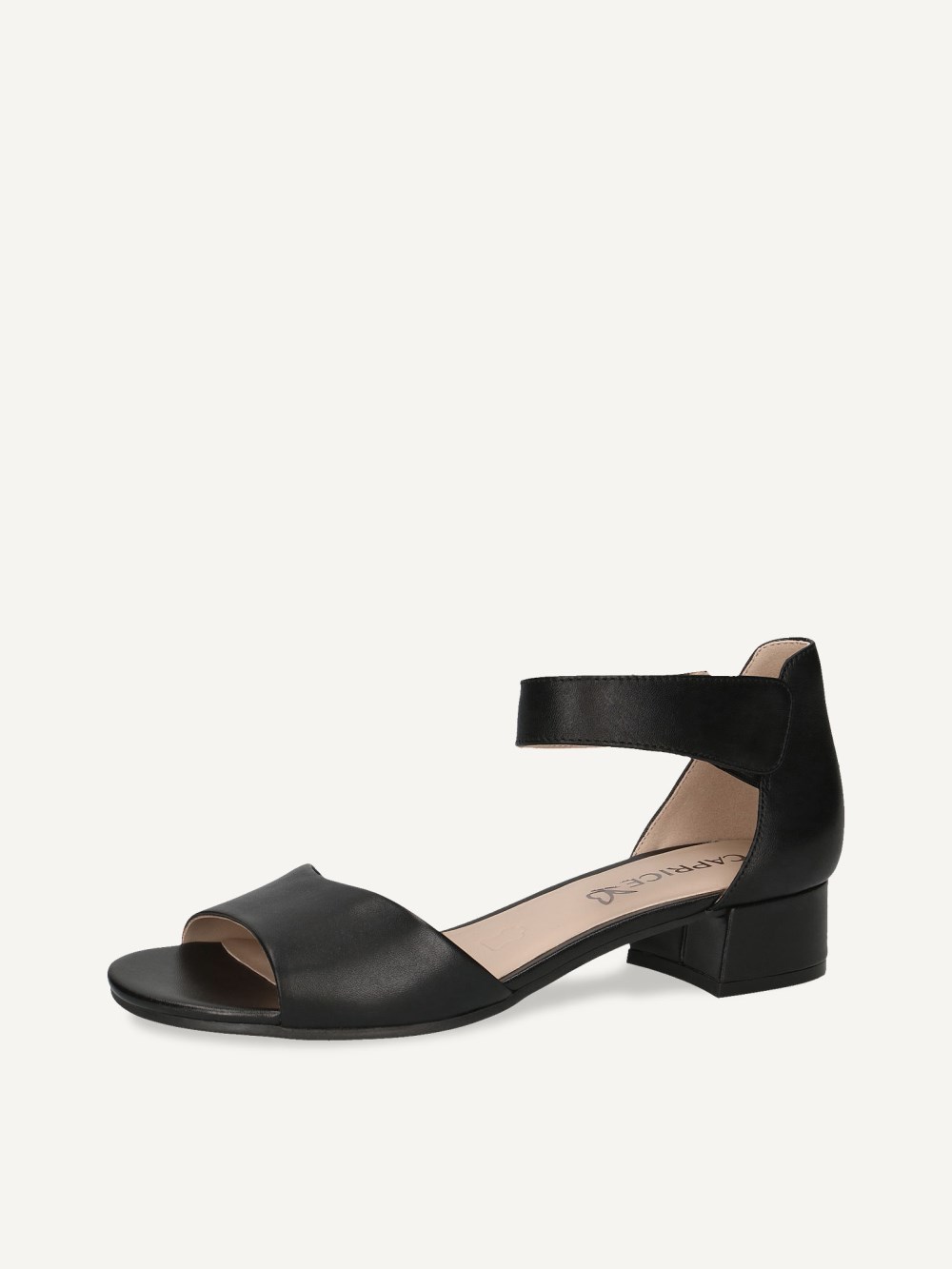 Caprice Sandalette - Schwarzes Nappaleder