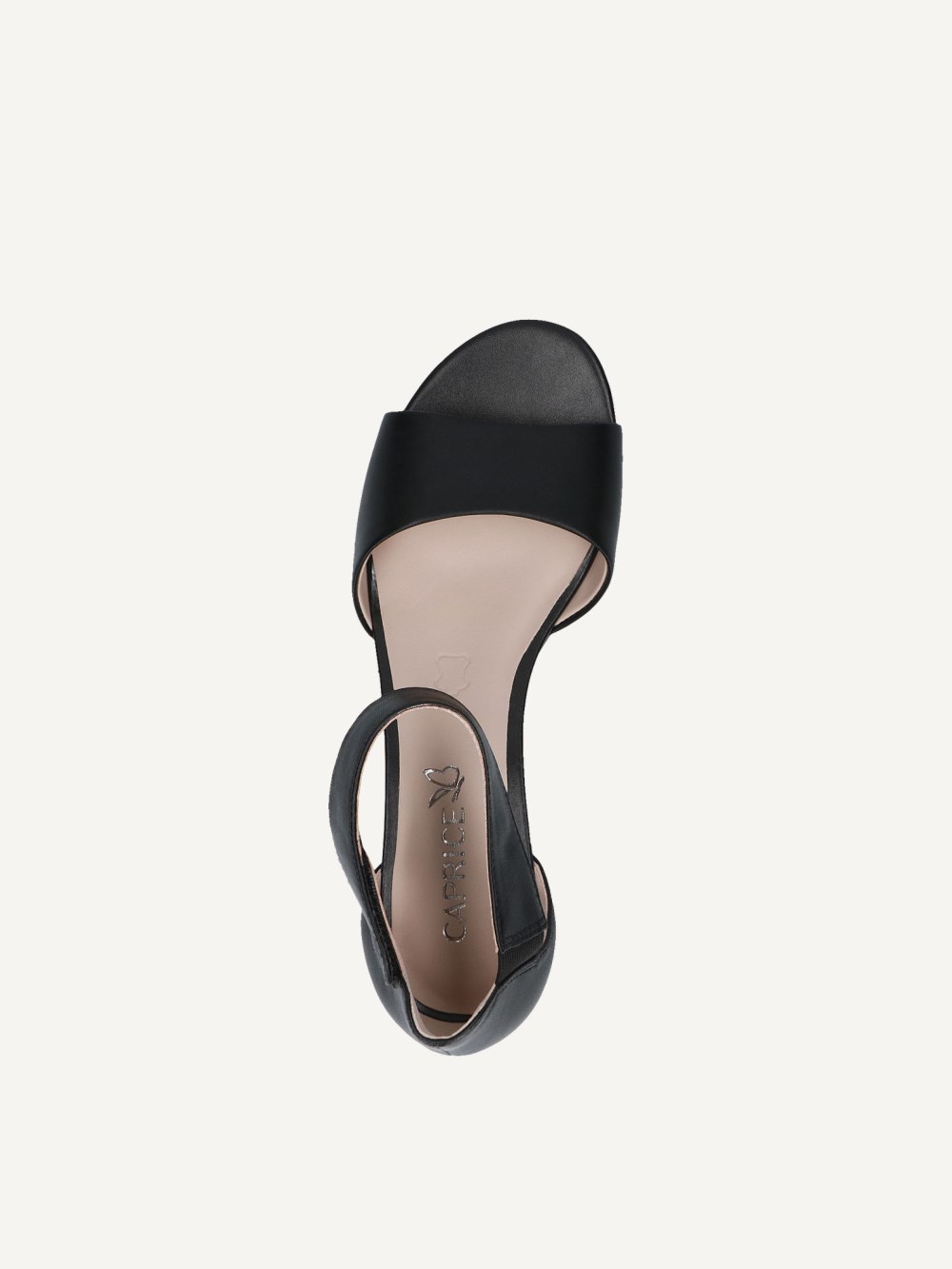 Caprice Sandalette - Schwarzes Nappaleder
