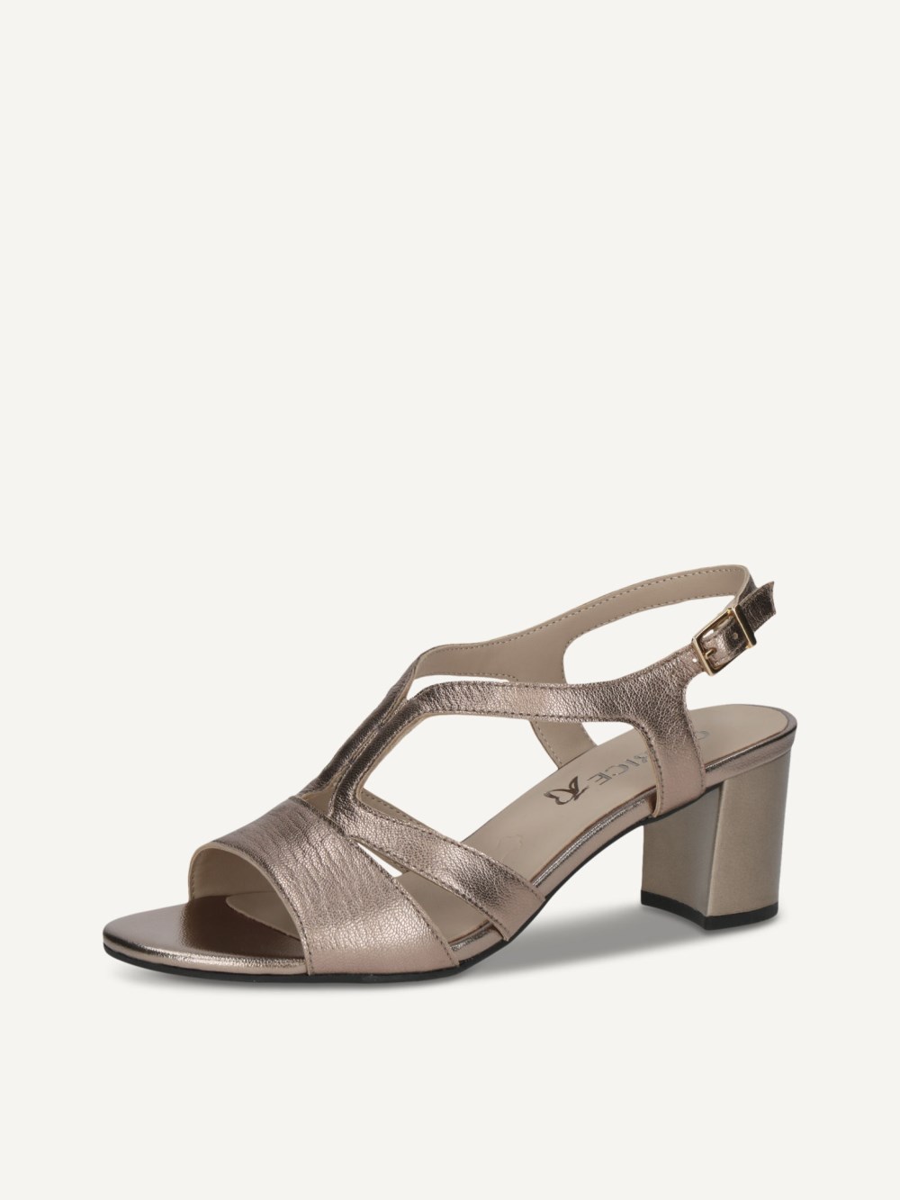 Caprice Sandalette - Braun-Metallic