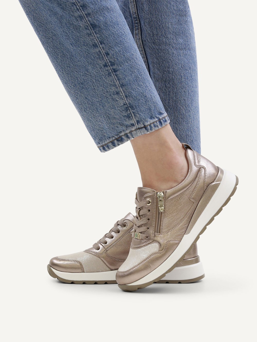Caprice Sneaker - Taupe-Metallic-Kamm