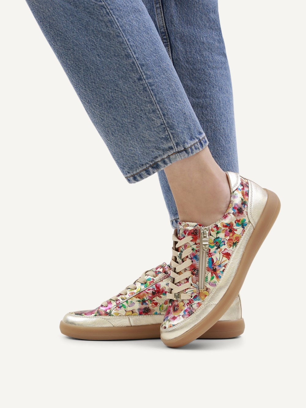 Caprice Sneaker - Blumenmetall.