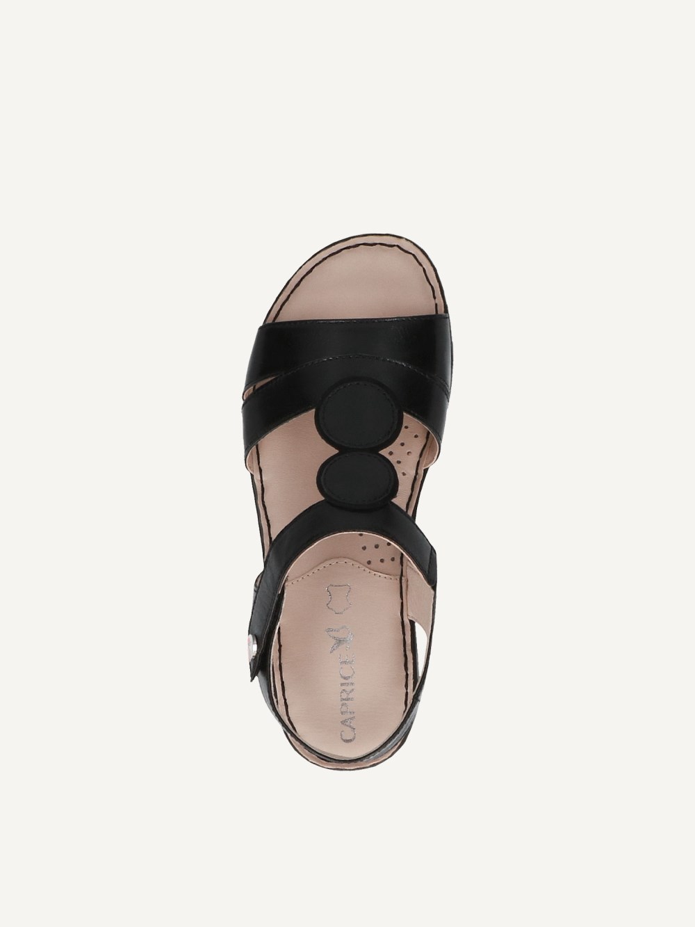 Caprice Sandalette - Schwarzmetallic-Kammleder