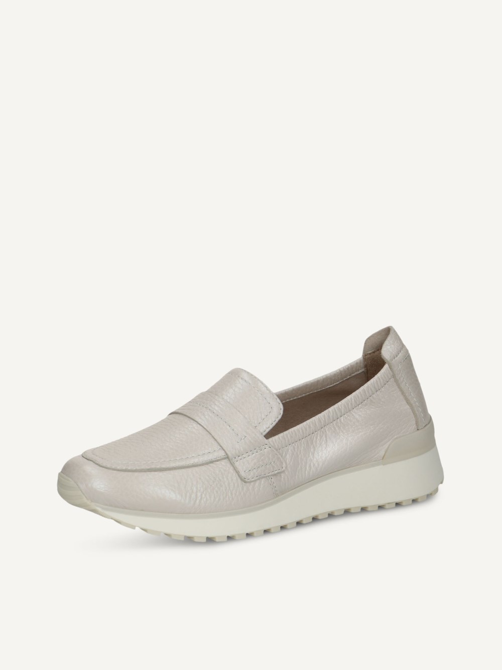 Caprice Slipper - Perlmuttfarbenes Wildleder