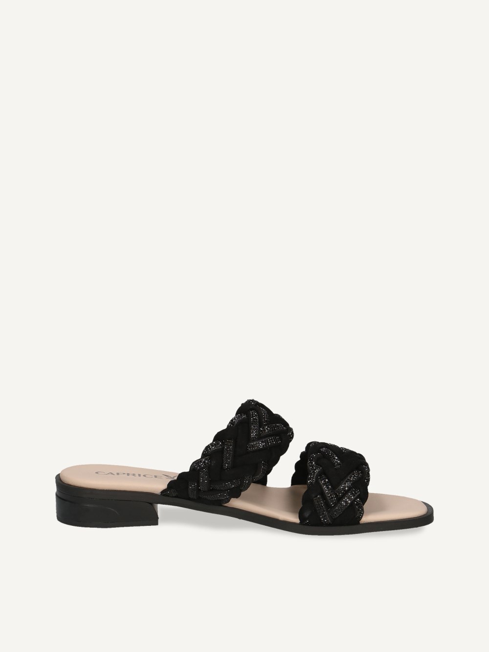 Caprice Pantolette - Schwarzes Wildleder