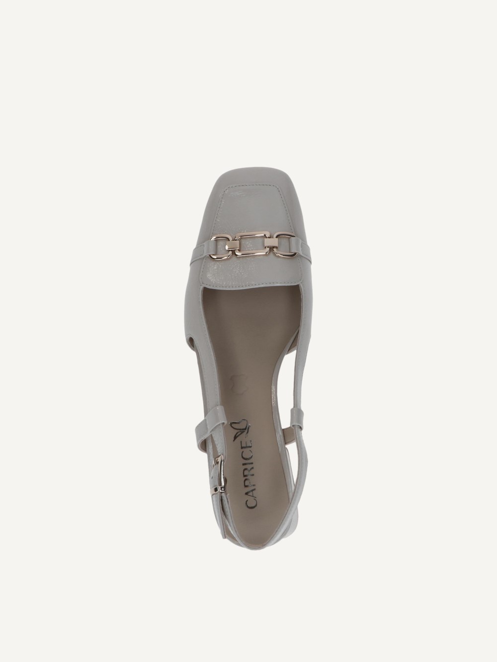 Caprice Slingpumps - Schneefarbenes Naplak