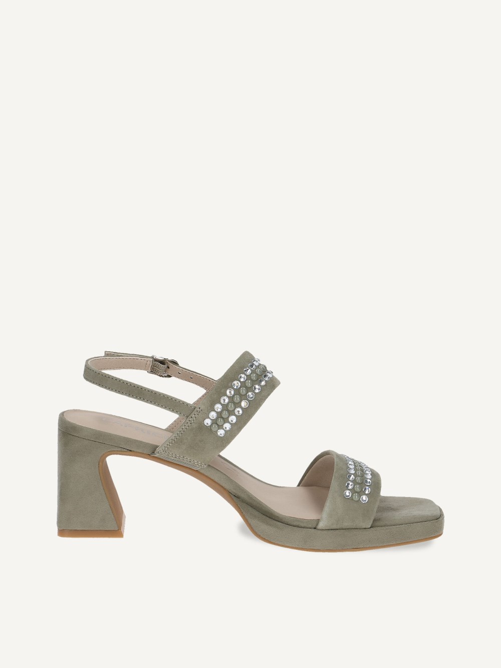 Caprice Sandalette - Olivfarbenes Wildleder