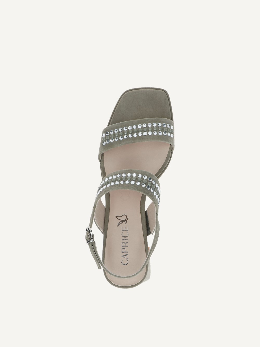 Caprice Sandalette - Olivfarbenes Wildleder