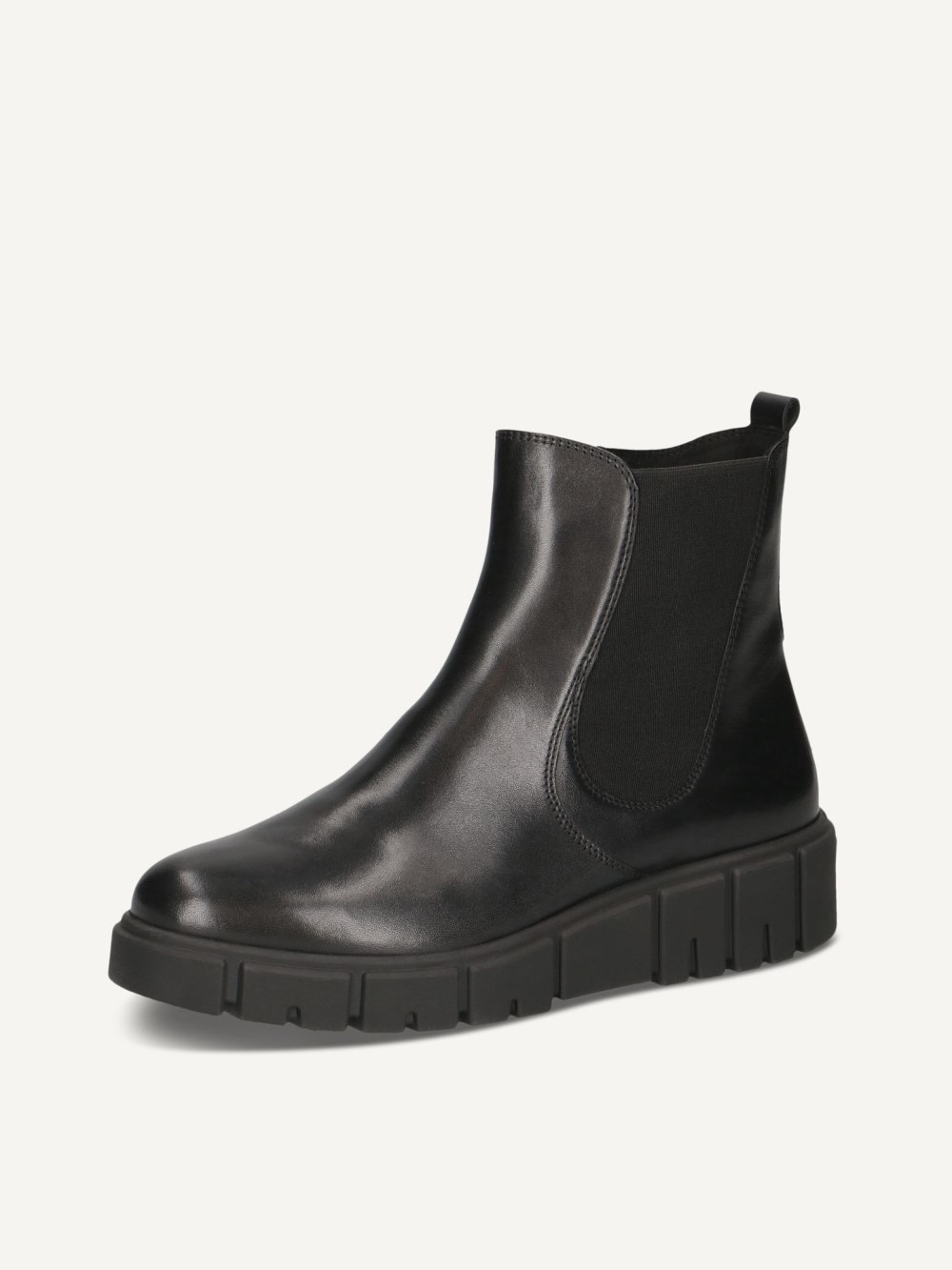 Caprice Chelsea Boot - Schwarzes Nappaleder