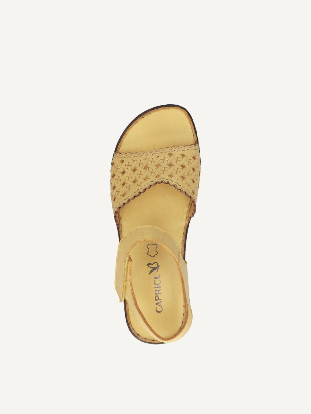 Caprice Sandalette - Gelbes Nappaleder