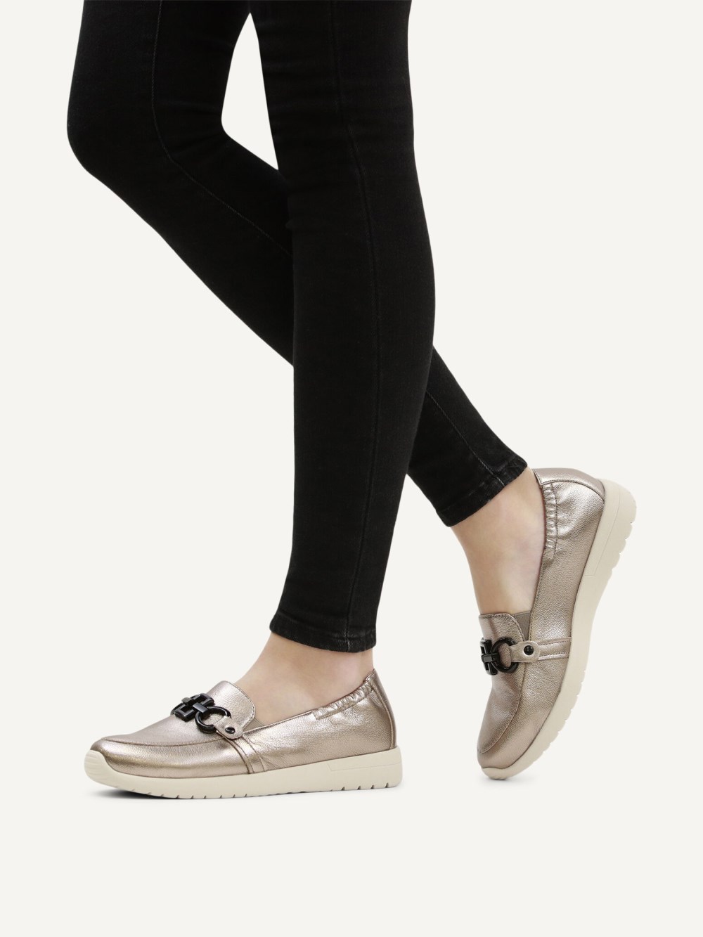 Caprice Slipper - Taupe Metallic
