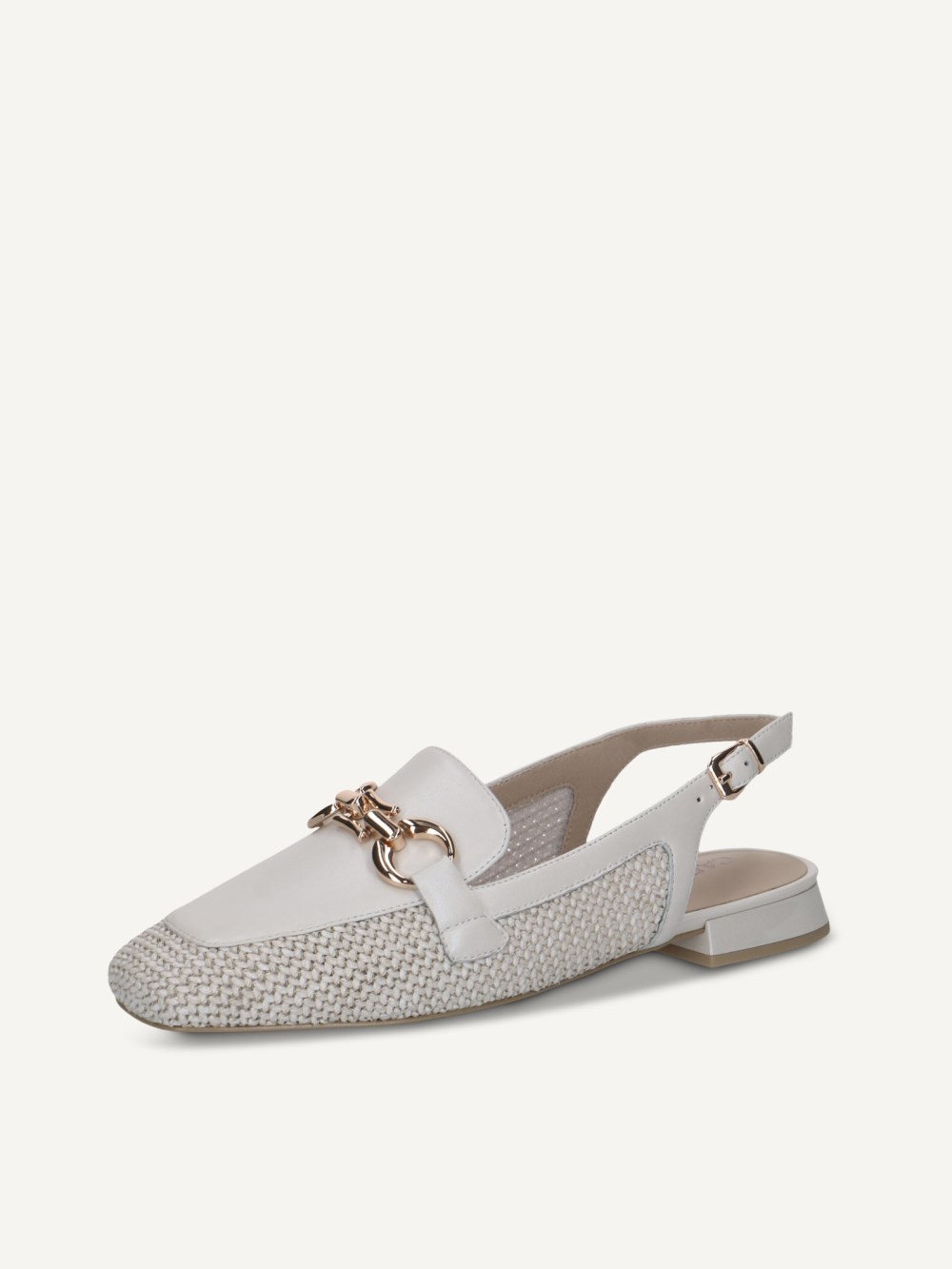 Caprice Ballerina - Offwhite Kammleder