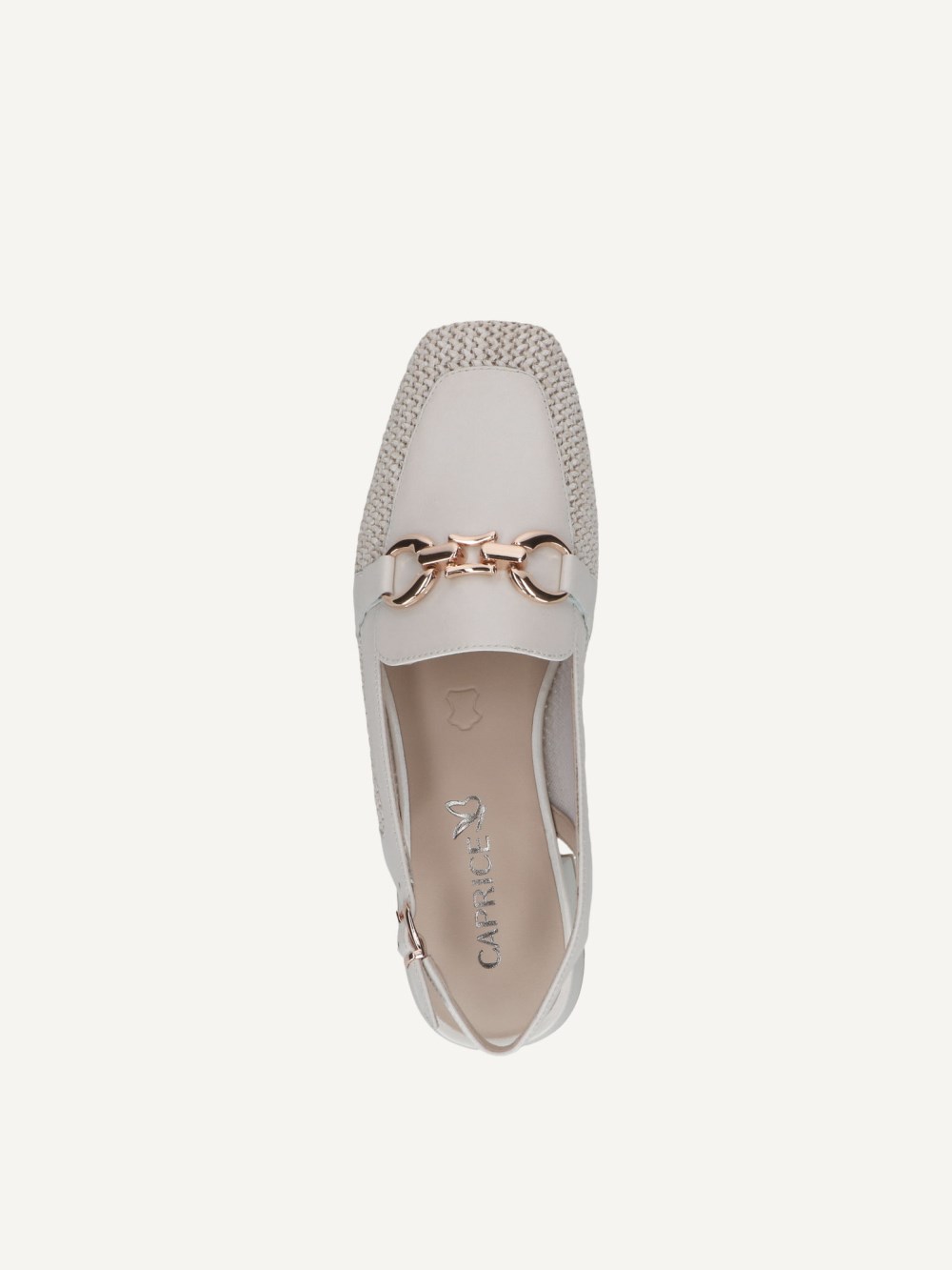 Caprice Ballerina - Offwhite Kammleder