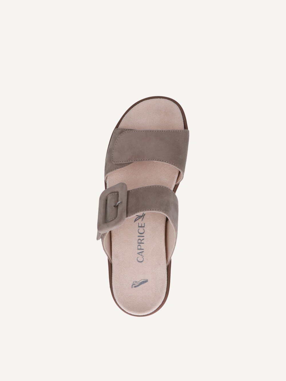 Caprice Slipper - Taupefarbenes Wildleder