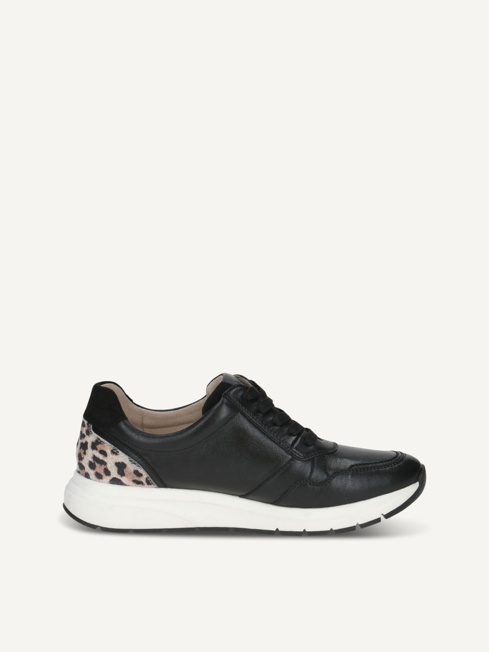 Caprice Sneaker - Schwarzes Kammleder