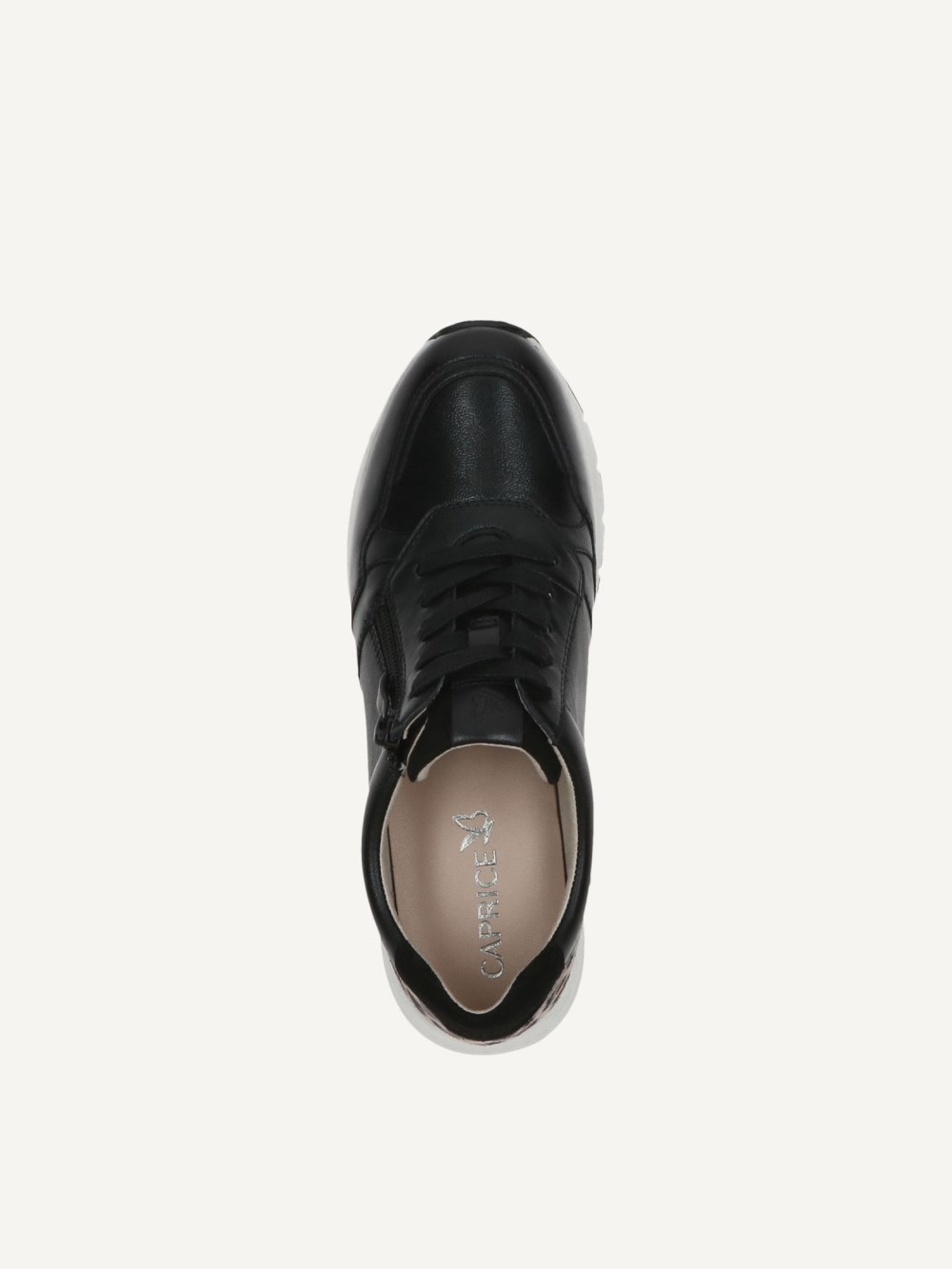 Caprice Sneaker - Schwarzes Kammleder