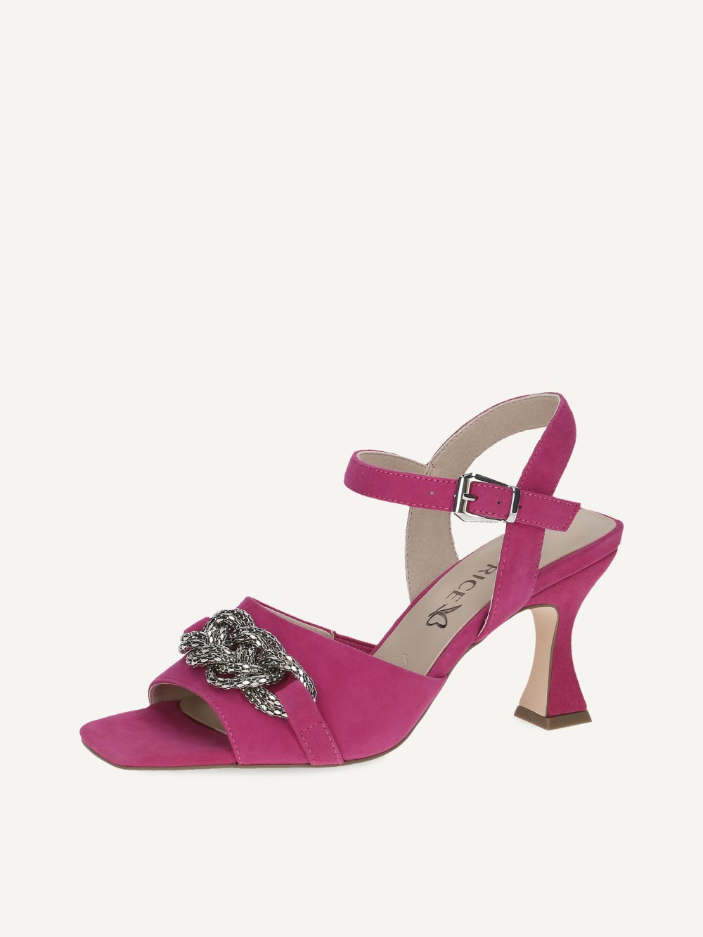 Caprice Sandalette - Fuchsiafarbenes Wildleder