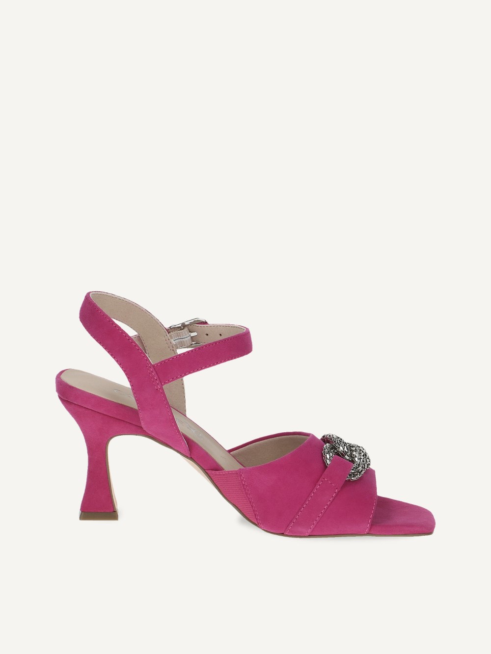 Caprice Sandalette - Fuchsiafarbenes Wildleder