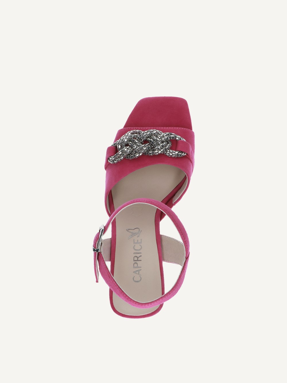 Caprice Sandalette - Fuchsiafarbenes Wildleder