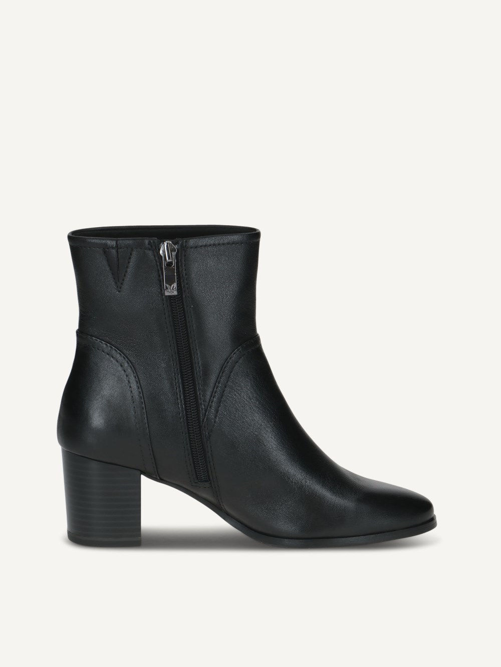 Caprice Stiefelette - Schwarzes Nappaleder