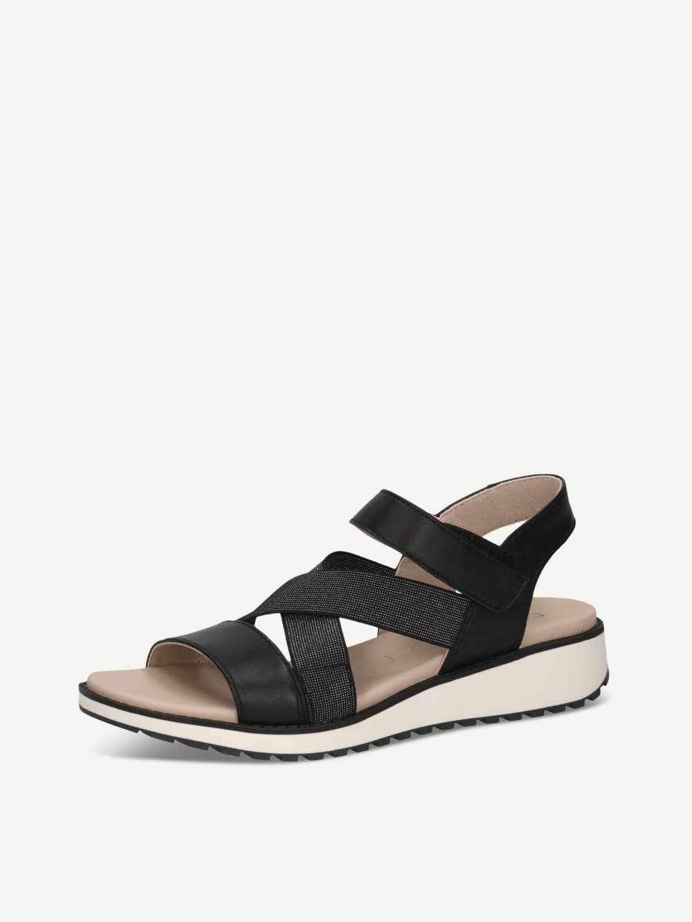 Caprice Sandale - Schwarzes Nappa