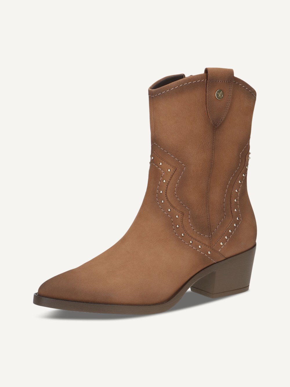 Caprice Stiefelette - Kamelfarbenes Nubukleder