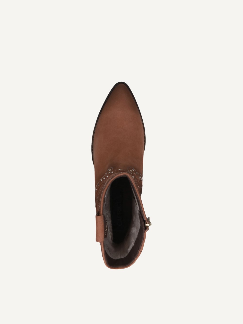 Caprice Stiefelette - Kamelfarbenes Nubukleder