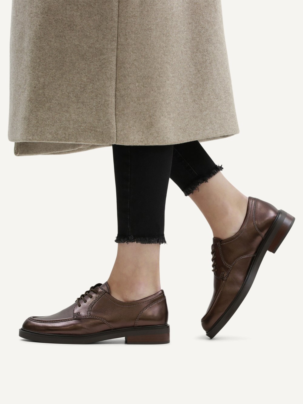 Caprice Halbschuh - Dunkelbraun-Metallic