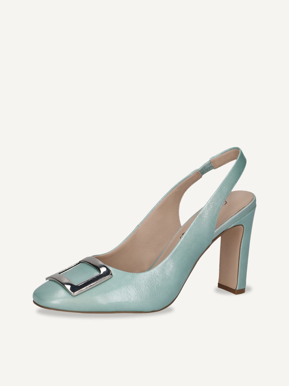 Caprice Slingpumps - Türkisfarbenes Nappaleder