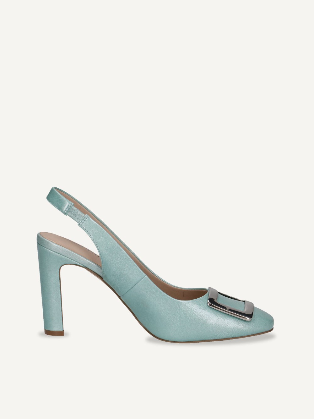 Caprice Slingpumps - Türkisfarbenes Nappaleder