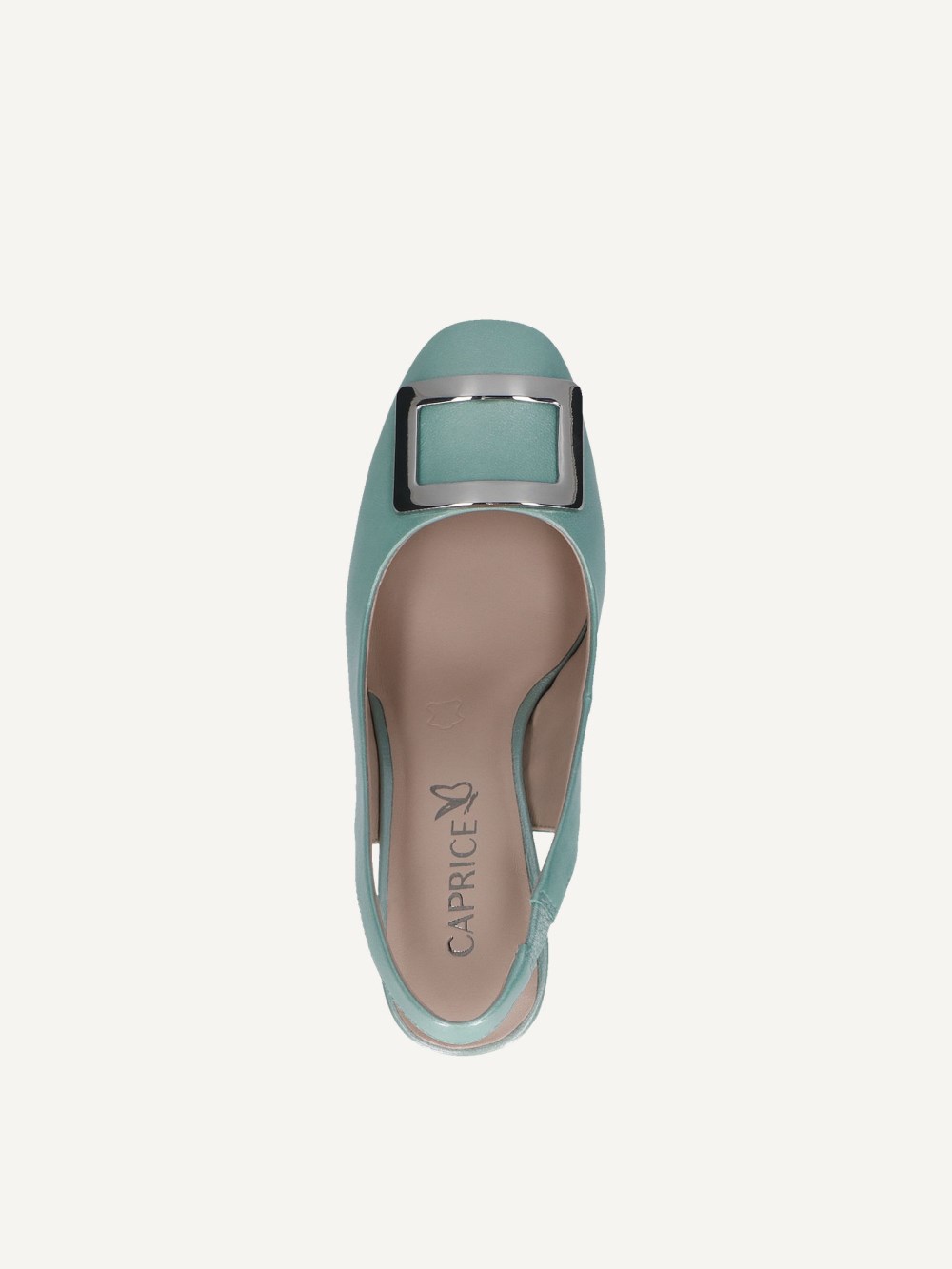Caprice Slingpumps - Türkisfarbenes Nappaleder