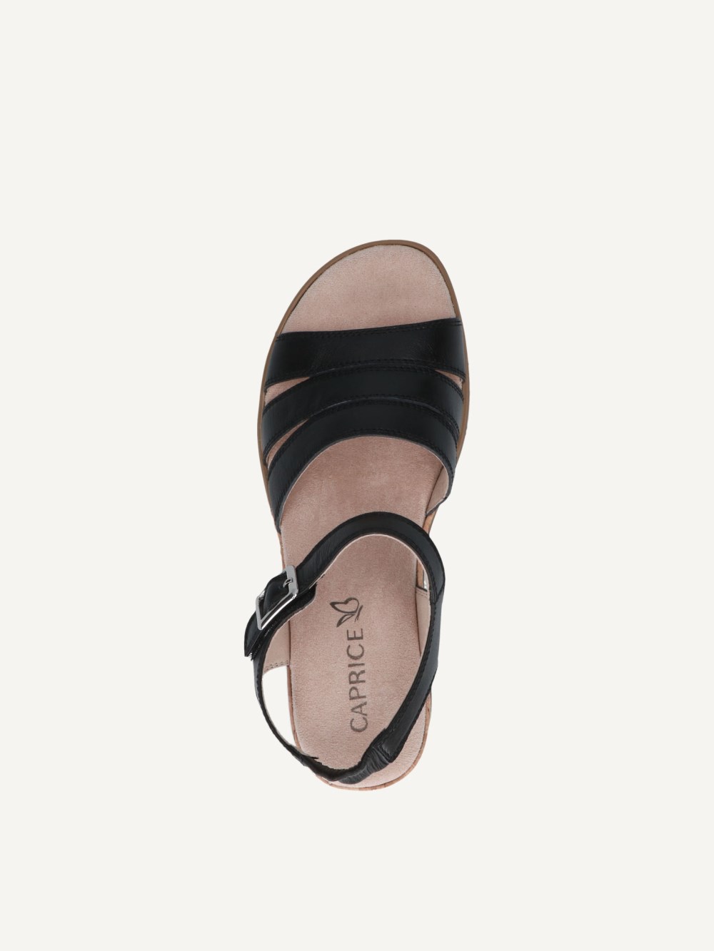 Caprice Sandalette - Schwarzes Nappa